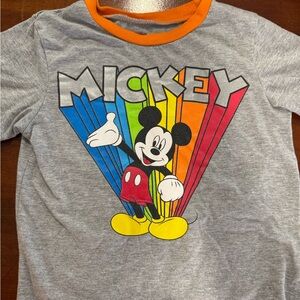 Vintage Mickey Mouse Gray Kids T-Shirt